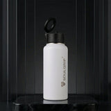 Soulbottel Magx – 1L Steel Bottle with Magnetic Phone Mount & Tripod Cap (Black & White)