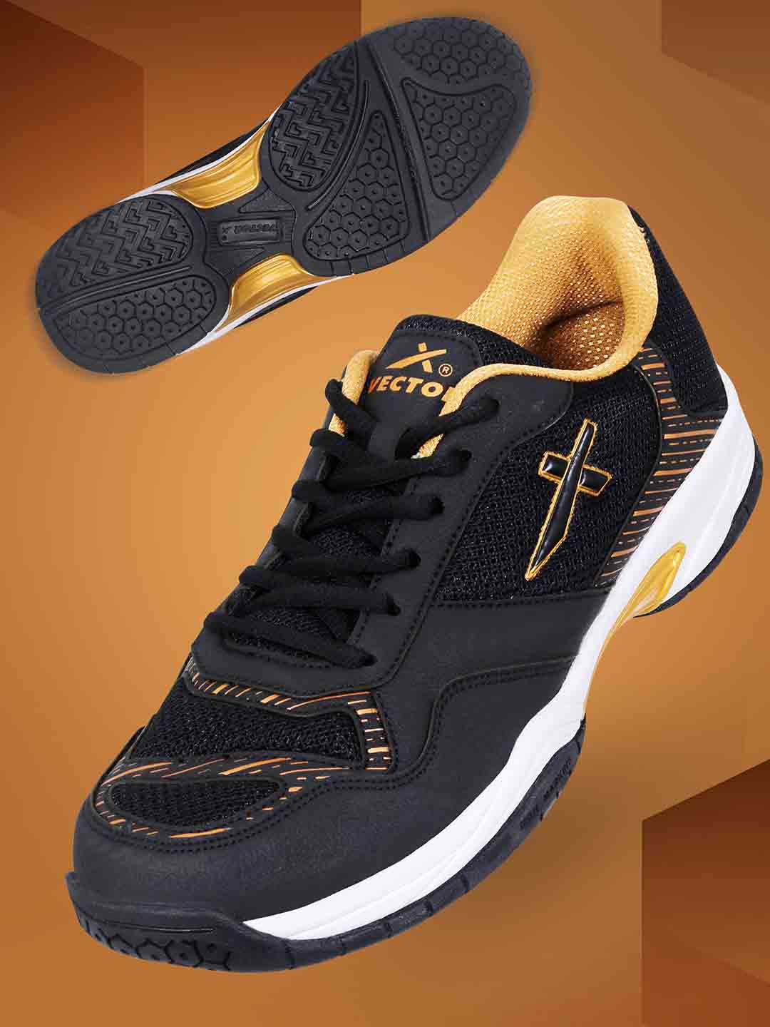 Vector X Xplode 2.0 Tennis/Badminton Court Shoe, Elegent Design, Synthetic + Breathable Mesh Upper With TPU Fusing|Rubber Outsole| Slip Resistance, Lightweight, EVA Insocks for Comfort