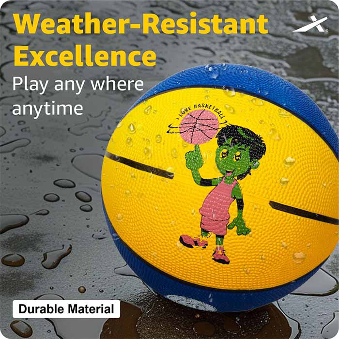 Vector X 8 Panel Speed Rubber Moulded Indoor/Outdoor Basketball with Butyl Bladder (Suitable for Practice/Match/Training) + Free Air Needle