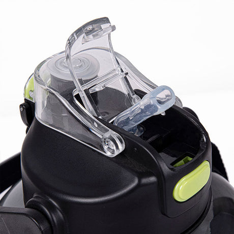 Vector X 1 Day 1 Bottle Gallon Plastic Large 3 Ltr Water Jug- with Time Marker|Non Slip Handle|Strong and Adjustable Strap|Durable Carry Handle| Reusable Gym Sports Outdoor|BPA-Free, Unbreakable, Freezer Safe (Black)