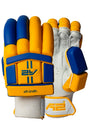 Cricket Batting Gloves - Yellow & Blue