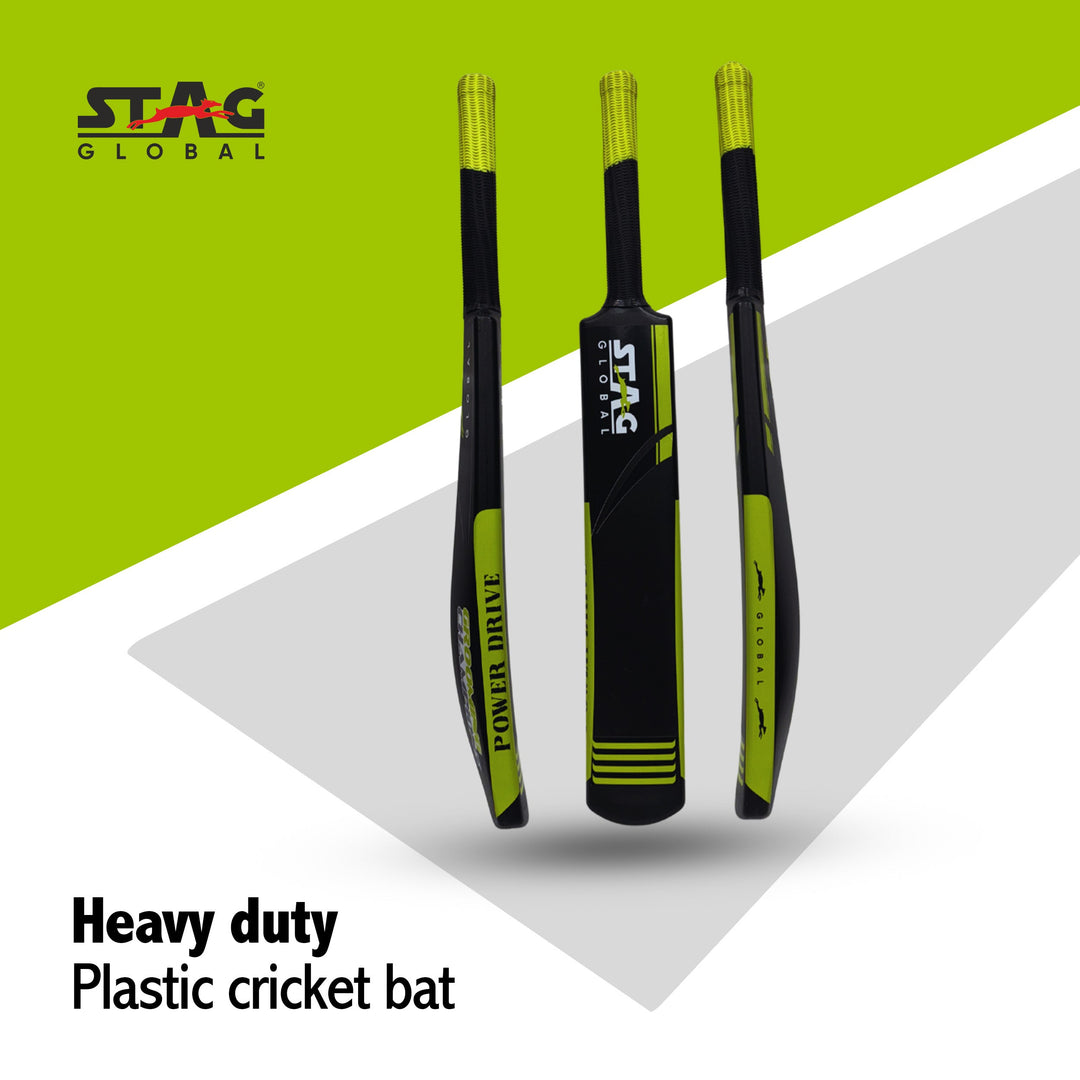 STAG Global Plastic Cricket Bat – Lightweight & Durable for All Ages | Hard Plastic Bat for Tennis & Soft Ball Cricket | Perfect for Indoor & Outdoor Play