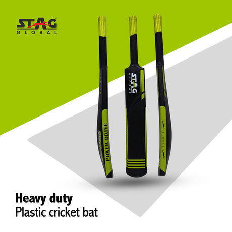 STAG Global Plastic Cricket Bat – Lightweight & Durable for All Ages | Hard Plastic Bat for Tennis & Soft Ball Cricket | Perfect for Indoor & Outdoor Play