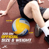 Vector X Legacy With Pump 18 Panel Laminated Rubberized Pasted Material Durable & Waterproof Indoor Outdoor, Beach, Pool, Sand Home Play Practice Match Volleyball