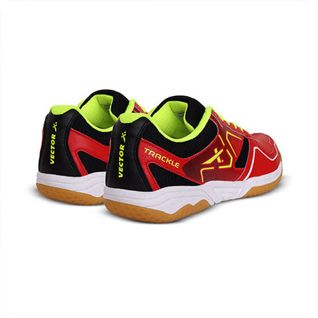 Vector X Trackle Badminton/Court Shoes Non Marking Synthetic Leather, Mesh Upper/Eva Phylon, Crepe Rubber Sole|Best for Squash, Table Tennis,Volleyball, Basketball & Indoor Sports
