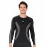 Nylon DC Compression Tshirt Fullsleeves Tights For Men (Black/Dark Grey)