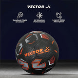 Vector X Street Mania 32 Panel Rubberised Material with Latex Bladder Hand Stitched Indoor/Outdoor Water-Resistant Match, Training Football + Pump , For Men Adults 15+ Years Boys Size 5