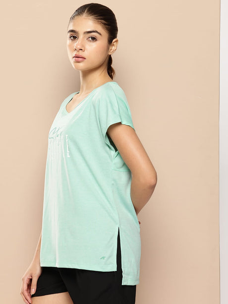 Women's Yoga Tee with Back Mesh Panel