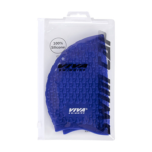 Viva Swimming Silicone Stretchable & Comfortable Swim Cap For Long Hair Cover, Tear-Proof Design Head Cap