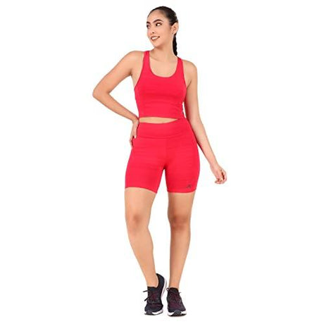 Vector X OSB-280 Women's Yoga Stretchable Sports bra and Tight Short Combo