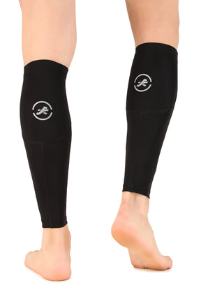 Nylon Compression Calf Sleeves (Black)