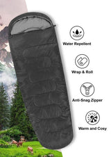Vector X Tracking Camping Conical Sleeping Bag 180x75cms Indoor Outdoor Lightweight Sleep Bag for Travelling Hiking Bag