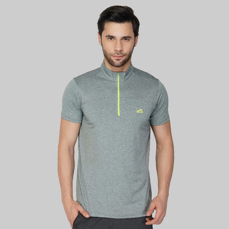 Vector X Mens Gym Fitness Body Fit Ban-collar T-shirt Jersey