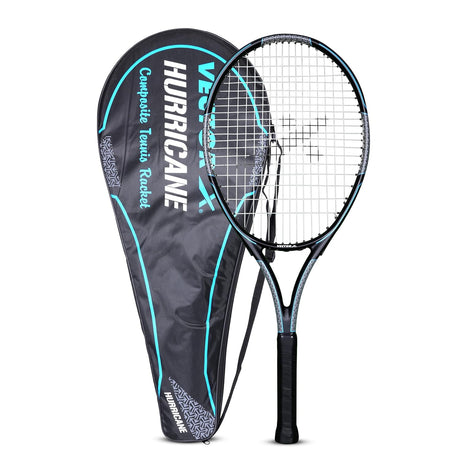 Vector X Hurricane Racket High Performance Full Cover Composite Tennis Racquet for Sports Green Strung Tennis Racquet Adults