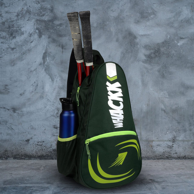 Ace Green 28L Unisex Lightweight Stylish Tennis Badminton Squash Equipment Kit Bag |Shuttle Bag |Shoe Pocket|Backpack Style|Spacious Storage Compartment|Rackets Tennis-6 Badminton-8