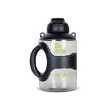 Vector X Big-G Gallon 2200 ml Plastic Water Bottle with Time Marker|Non Slip Side Handle|Strong and Adjustable Strap|Durable Top Carry Handle|Reusable Gym Sports Outdoor Large 2.2 LTR Water Jug BPA-Free, Unbreakable, Freezer Safe (Black)