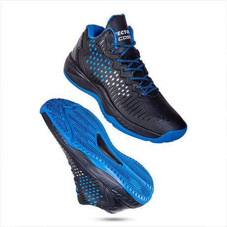 Vector X Cosmic Basketball Shoe with Spalding Rebound Rubber Streetball Basketball Combo Set for Men, Breathable Non Slip Outdoor Sneakers Cushioning Workout Shoes for Fitness