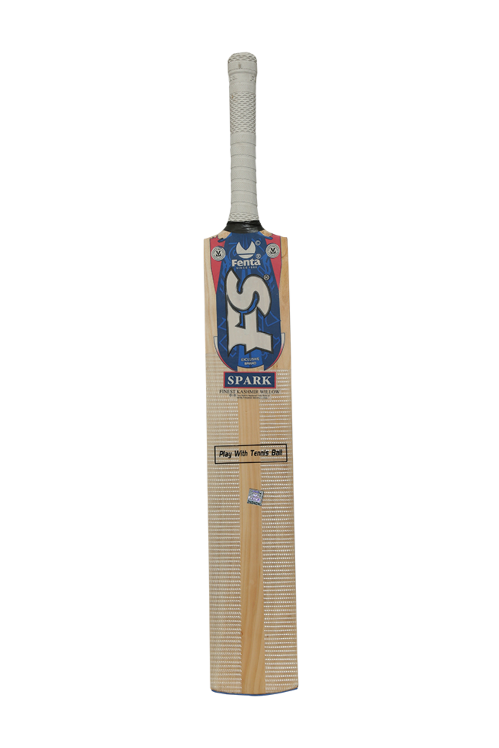 FENTA SPARK CRICKET TENNIS BAT DOUBLE BLADE CANE HANDLE, KASHMIR WILLOW