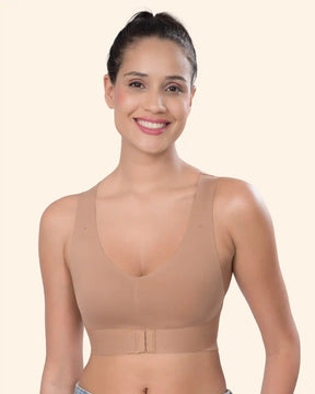 Tweens Invisi-Fit Cotton Seamless Non-Padded Gym Bra - Perfect for Yoga & Low-Impact Workouts