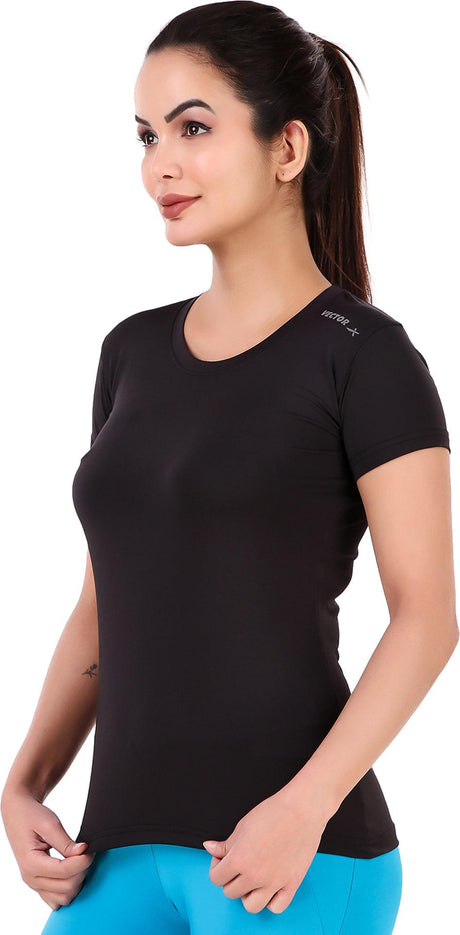 VECTOR X OGT-317 WOMEN'S SMART FIT SPORTS ROUND NECK T-SHIRTS