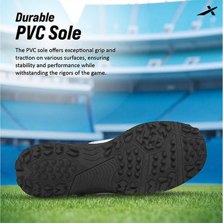 Vector X Bouncer 2.0 Cricket Shoes for Men's - Fast Strap Sporty Synthetic Breathable Upper with Ventilation Holes|PVC Sole Stud, Lightweight, Comfortable & Durable Shoe for All Rounder Performance