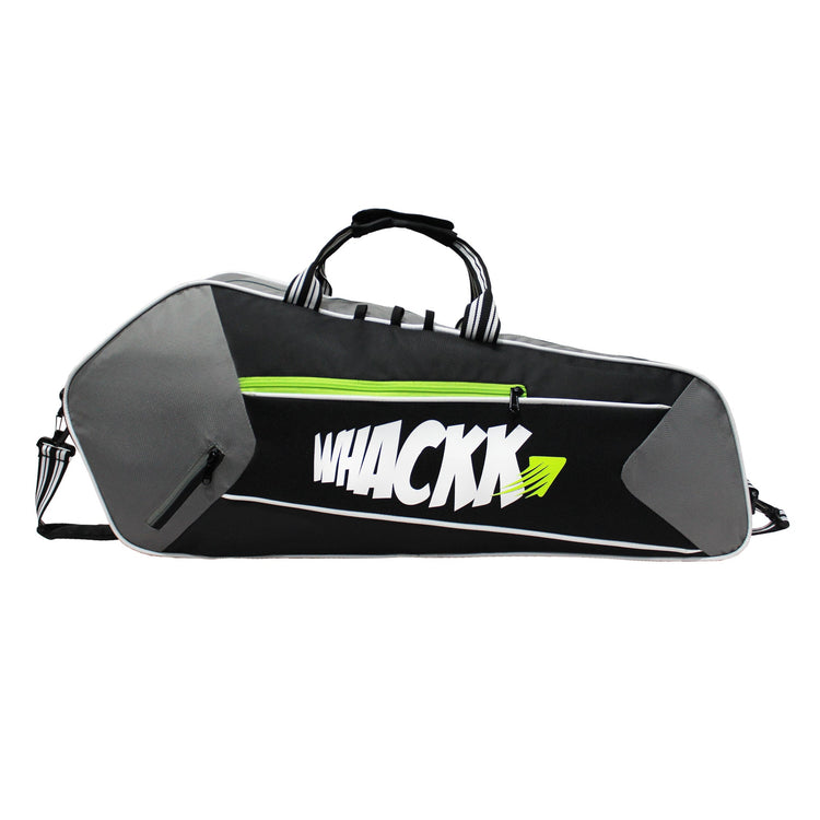 Break Point Black Grey Unisex Lightweight Stylish Tennis Badminton Squash Shuttle Equipment Kit Bag Cover | Water Bottle & Mobile Pocket |Rackets Tennis-4 Squash-4 Badminton-8