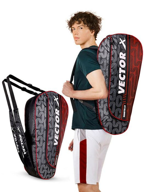 Vector X Donatello Water Resistant 4 Compartment Badminton Bag with Padded Shoulder Strap