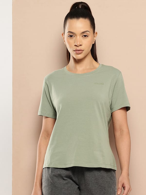 Women's Cotton Lycra Tee Green