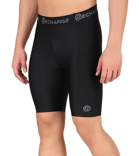 Recharge Polyester Compression Shorts (Black)