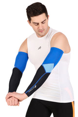 Nylon Compression Arm Sleeves (Navy/Royal/Aqua)
