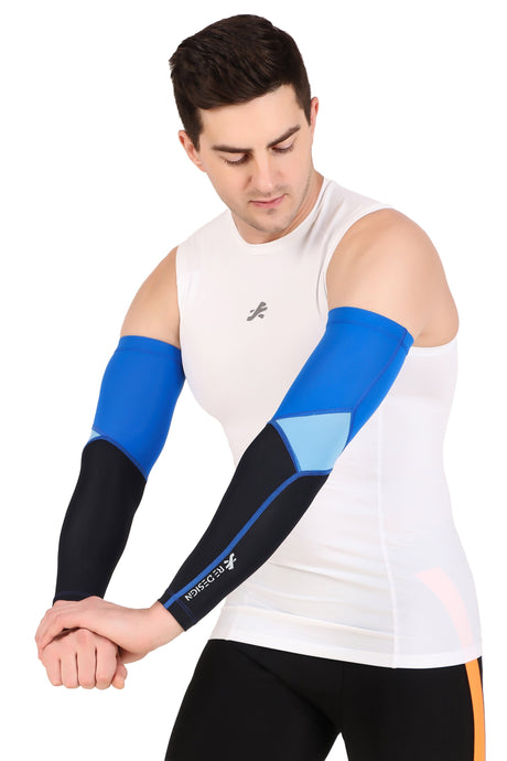 Nylon Compression Arm Sleeves (Navy/Royal/Aqua)