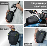 TAUR:  The Ultimate 4-in-1 Riding Gear – Thigh Bag | Waist Bag | Sling Bag | Tank Pouch - Green