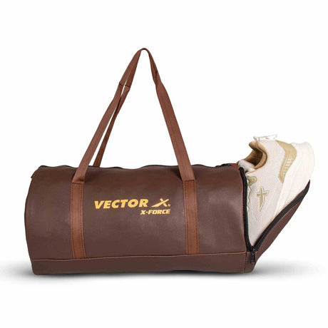 Vector X Leather Gym Bag Duffel Bag Shoulder Bag for Men and Women Carrying Gym Accessories