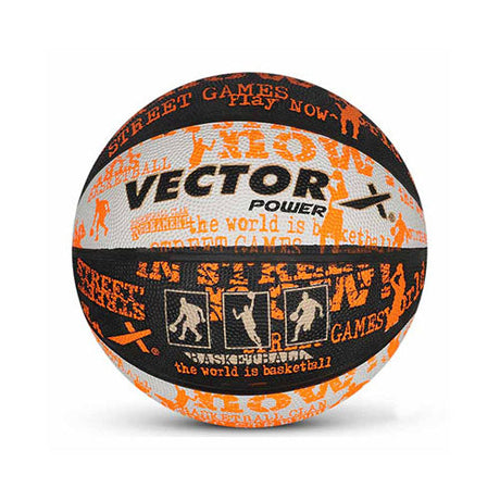 Vector X Power Rubber Moulded Indoor/Outdoor Basketball with Butyl Bladder|(Suitable for Practice/Match/Training) + Free Air Needle