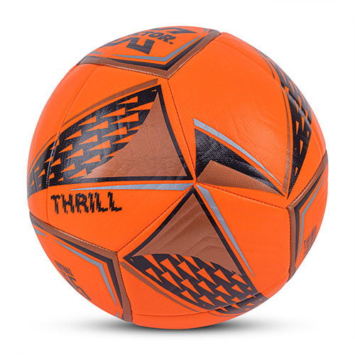 Vector X THRILL 16 Panel EMBOSSED TPU + SR Bladder Machine Stitched Ball|Ideal For Ground, Grass, & Artificial Turf Surface|Match|Training|Practice Soccer Football For Men, Adult, Boys above 15+ Age Size 5 