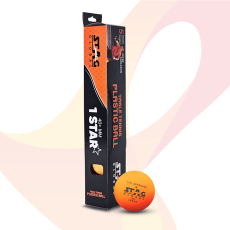 STAG GLOBAL 1 Star Plastic Table Tennis Orange Ball Available Pack Of 12 ,30, 72, 90