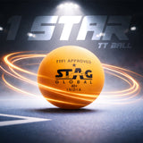 STAG GLOBAL 1 Star Plastic Table Tennis Orange Ball Available Pack Of 12 ,30, 72, 90