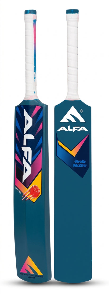 Alfa Composite Cricket Tennis Bat Stroke Master With Cover Cricket Bat - angle
