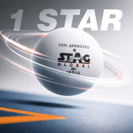 STAG GLOBAL 1 Star Plastic Table Tennis Ball White Available Pack Of 12 ,30, 72, 90