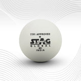 STAG GLOBAL 1 Star Plastic Table Tennis Ball White Available Pack Of 12 ,30, 72, 90