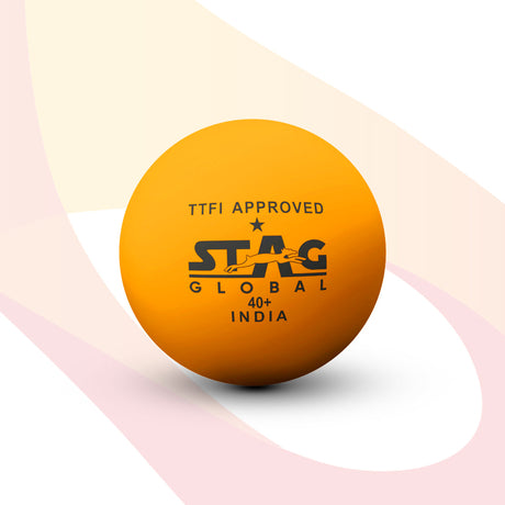 STAG GLOBAL 1 Star Plastic Table Tennis Orange Ball Available Pack Of 12 ,30, 72, 90