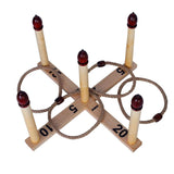 SYNCO Wooden Quoits Hoopla Throw Game for Toddlers (Kids) – Fun and Engaging Ring Toss Game