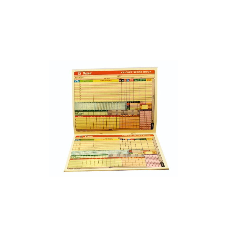 CRICKET SCORING BOOK 60 INNINGS