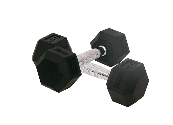 Diablo Hex Rubber Coated Hexagonal Dumbbells | Kibi Sports