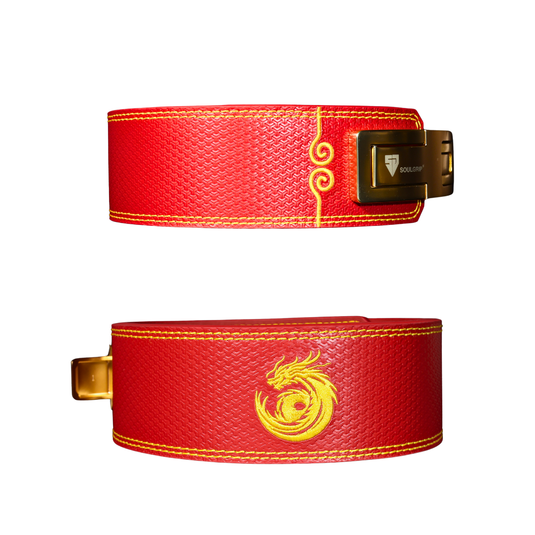 Dragonforged Lever Belt – 13mm Blood Red Powerlifting Belt (Limited Edition)