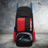 Condor Red Black 89L Unisex Cricket Kit Bag Backpack | Adult Size | 2 Bat | Shoe/Helmet Pocket | Main Compartment 20" Leg Pad |2 Bottle Holder | Easy Access Pocket | Player Edition Senior