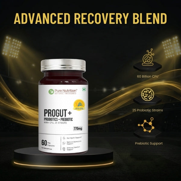 PROGUT+ Probiotics 60 Billion CFU + Prebiotic Gut & Immune Health