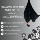 Premium 12 mtr Aerial Yoga hammock – Black