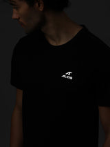Alcis Men Anti Static Black Slim Fit T-shirt