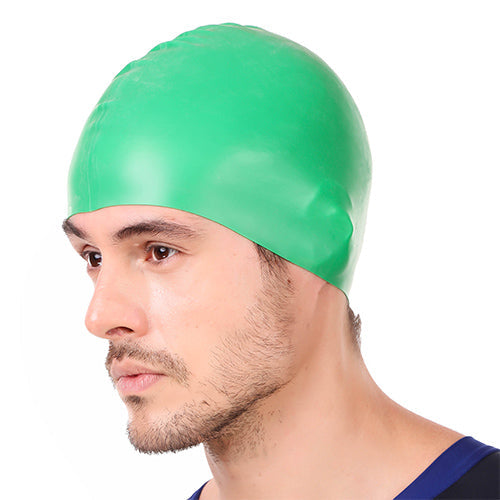 Viva Swimming Silicone Swimming Cap Unisex Soft Waterproof Swimming Pool Head Cap Water Sports Long Hair for Children Kids Boys Girls of All Age (Universal Size, Multicolour)